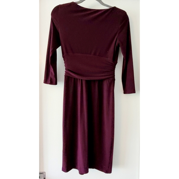 Maroon dress Chaps size 4 - Picture 2 of 3